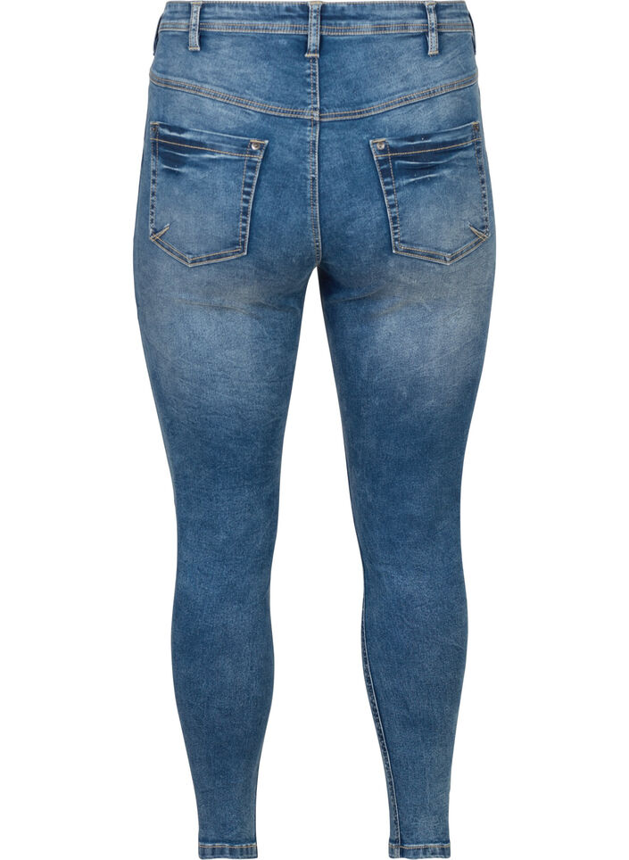 Jeansy Amy nad kostke z suwakiem, Niebieskie, Packshot image number 1