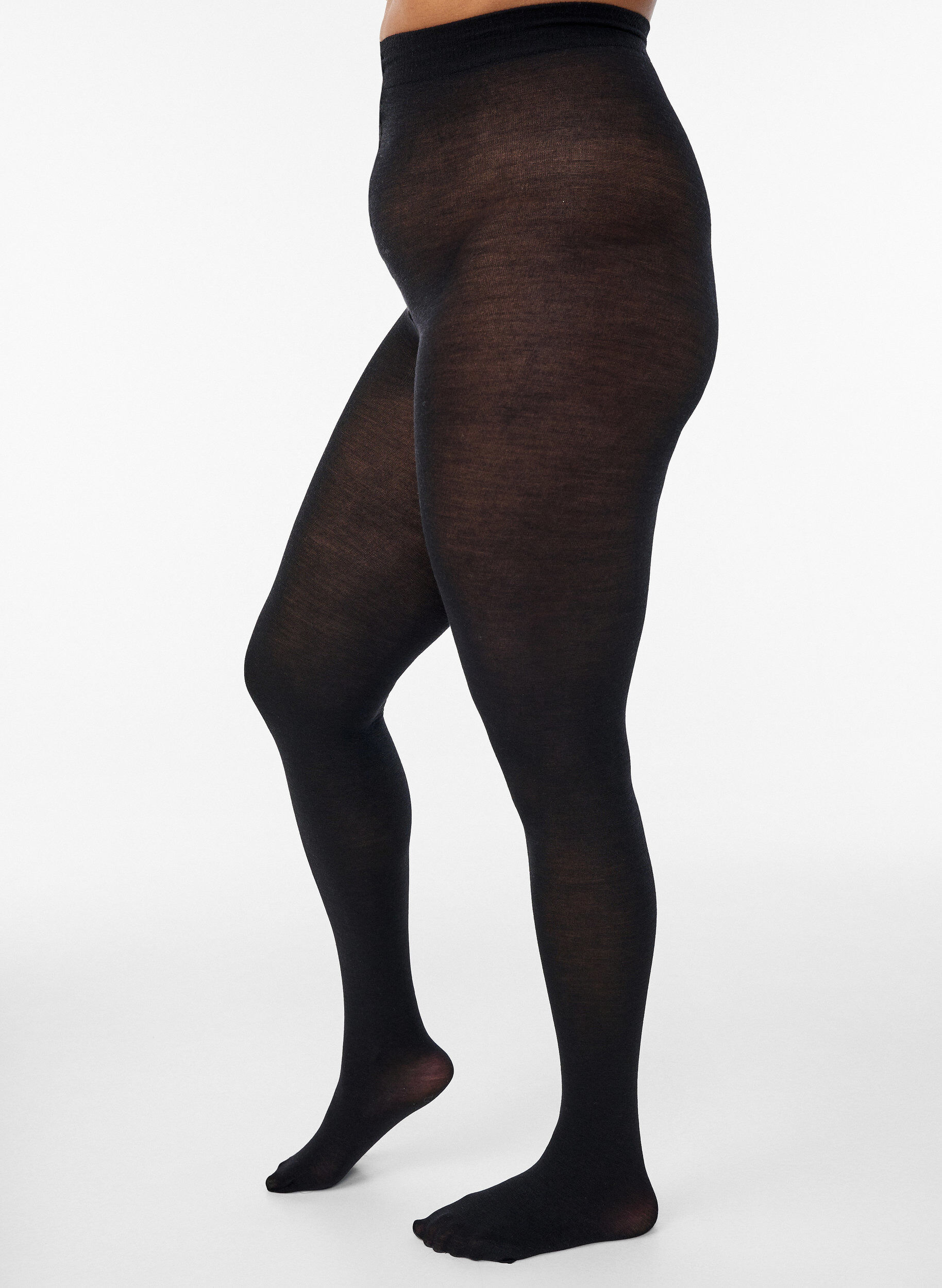 Welniane rajstopy, Czarne, Model