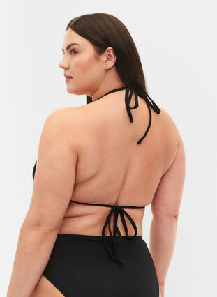 Trójkatny biustonosz od bikini, Black, Model image number 1
