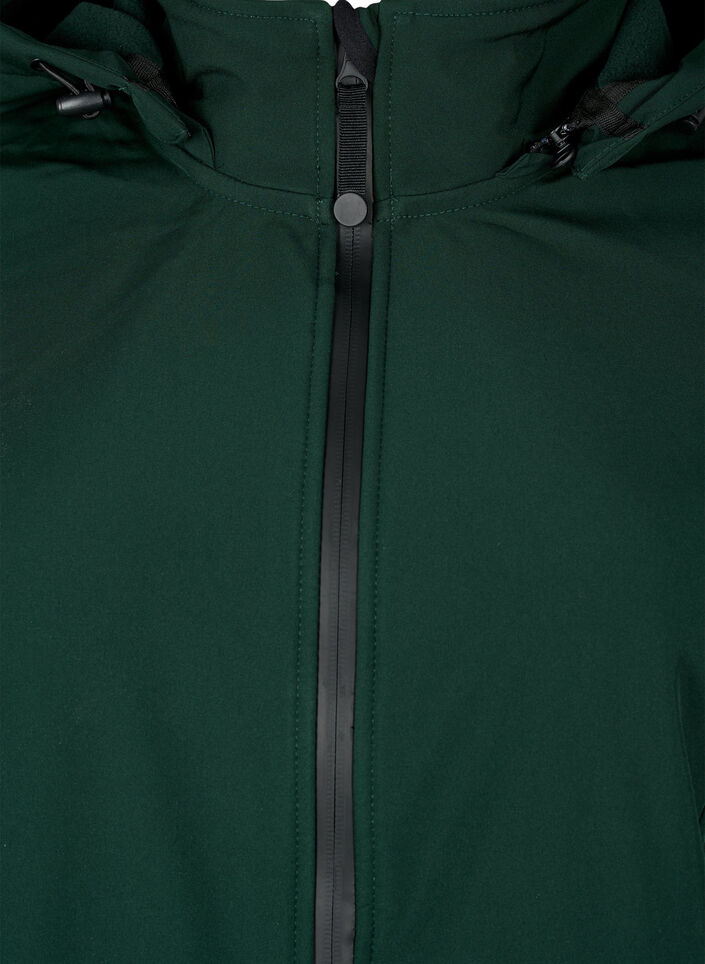 Kurtka softshell z odpinanym kapturem, Zielony, Packshot image number 2