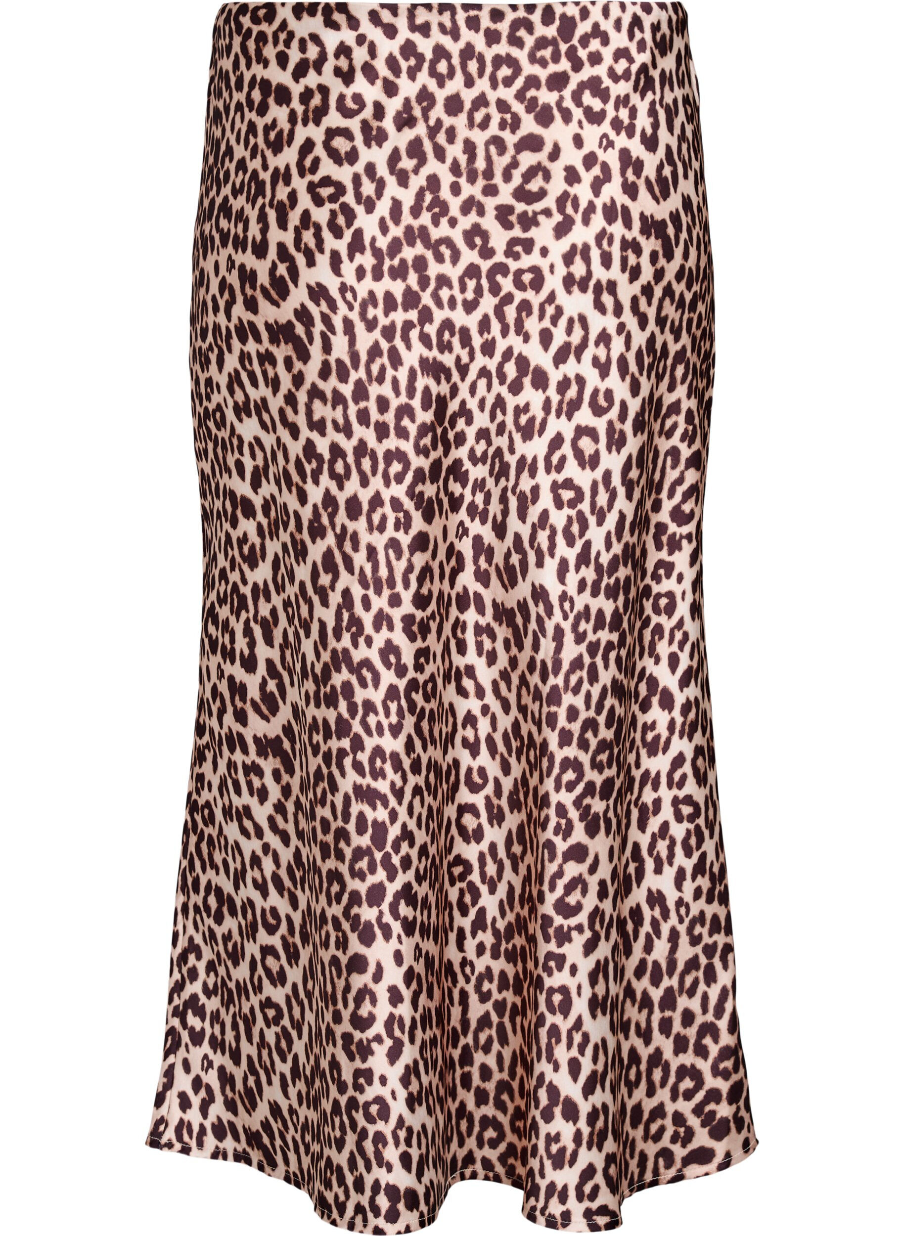 ZizziSatynowa sp&oacute;dnica midi, Brązowy, Packshot image number 1