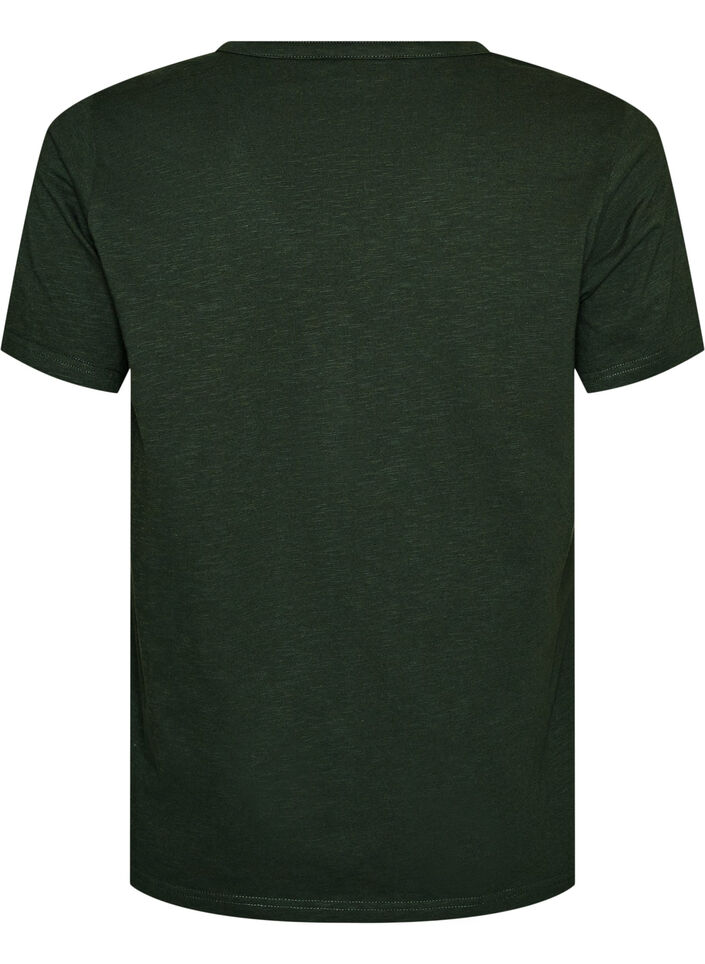 T-shirt z guzikami, Zielony, Packshot image number 1