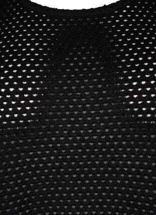 Dzianinowa bluzka z rekawami 3/4, Black, Packshot image number 2