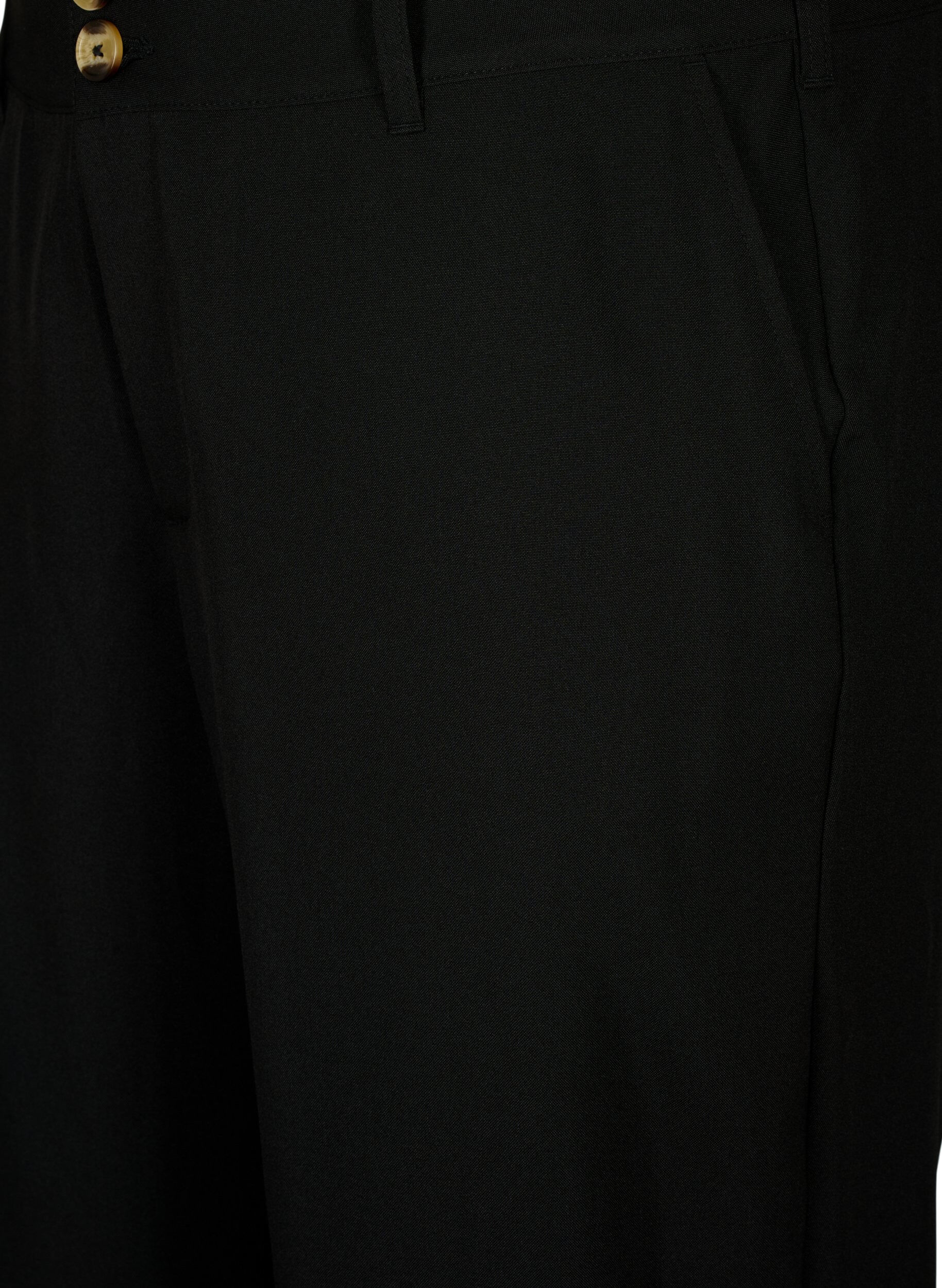 Zizzi Podwijane spodnie z wysokim stanem, Black, Packshot image number 2