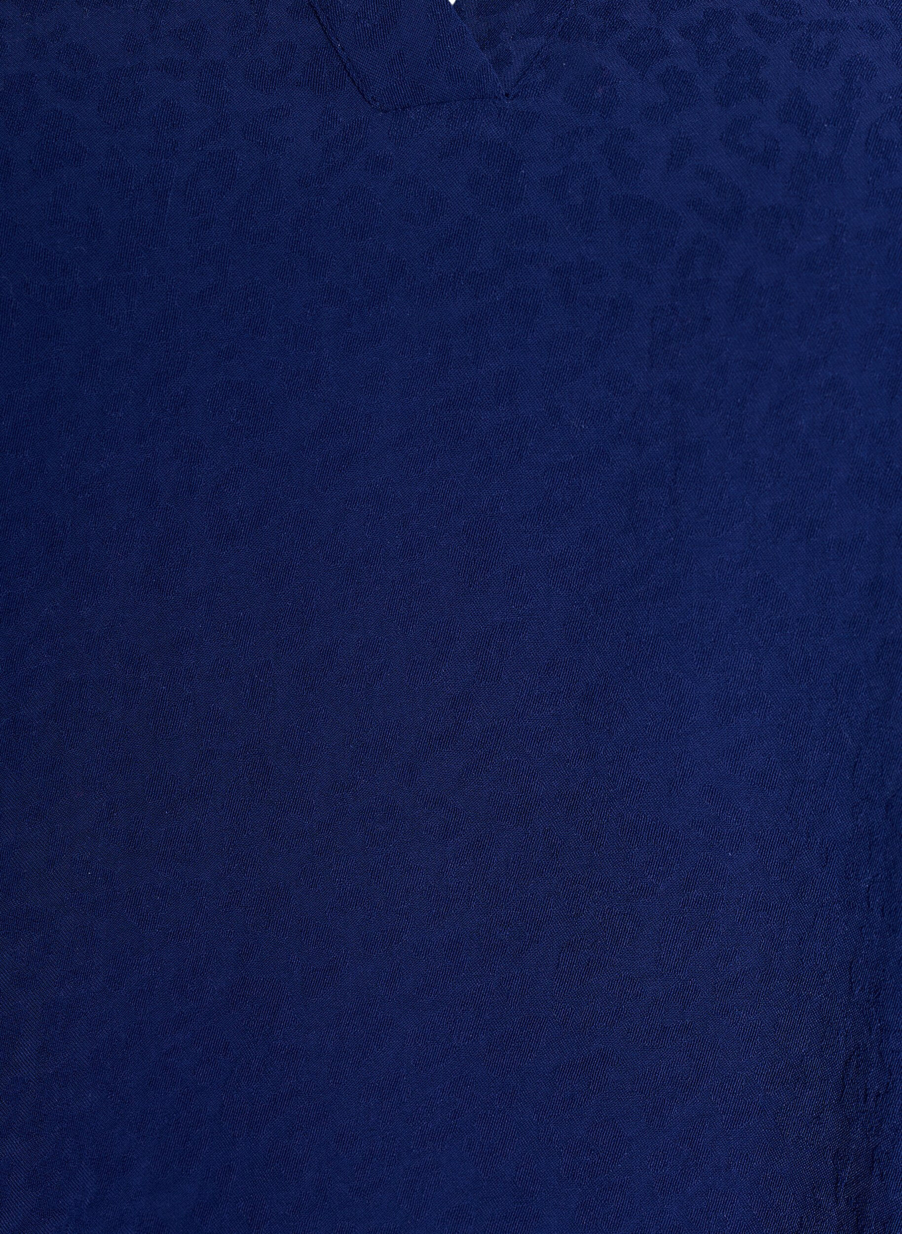 Zizzi Bluzka z kr&oacute;tkimi marszczonymi rekawami i dekoltem w szpic, Niebieskie, Packshot image number 2