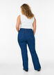 Jeansy o wysokiej talii z rozcieciem na buty, Niebieskie, Model image number 1