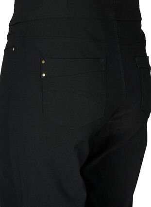 	 Obcisle spodnie capri z wysokim stanem, Black, Packshot image number 3