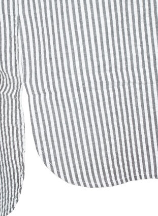 Koszula w paski z kieszeniami na piersi, White/Black Stripe, Packshot image number 3