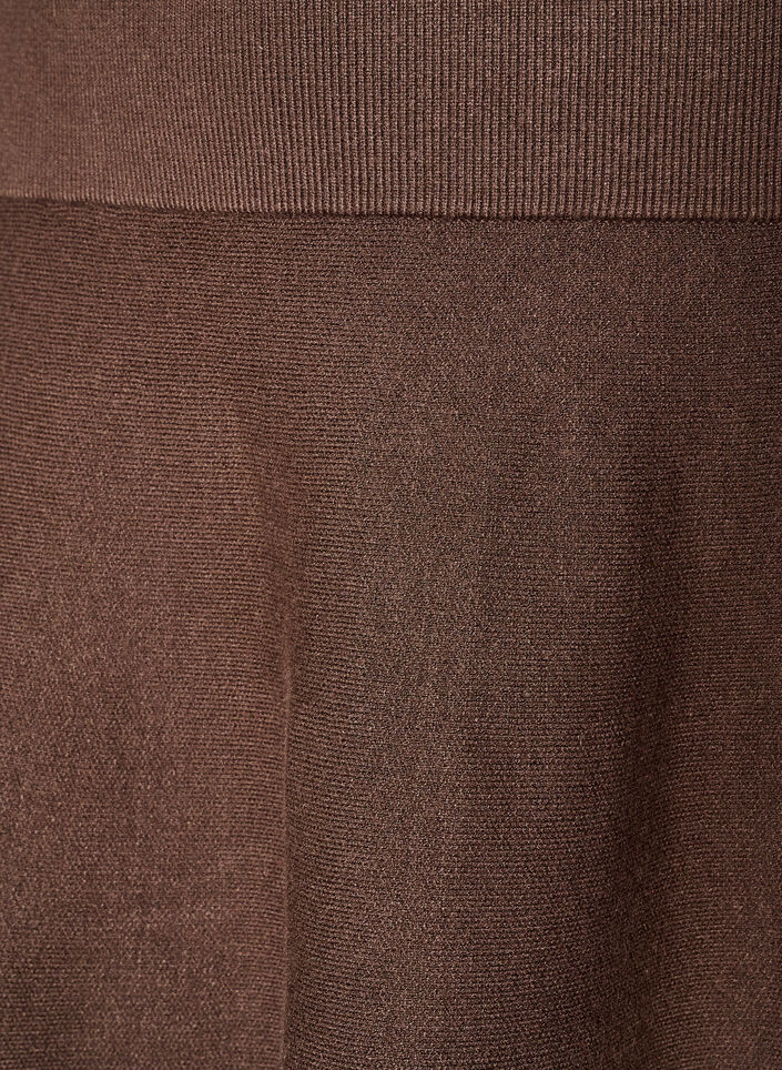 Kr&oacute;tka sp&oacute;dnica w ksztalcie litery A z dzianiny, Brązowy, Packshot image number 2