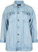 Luzna kurtka jeansowa z przetartymi detalami, Light blue denim, Packshot image number 0