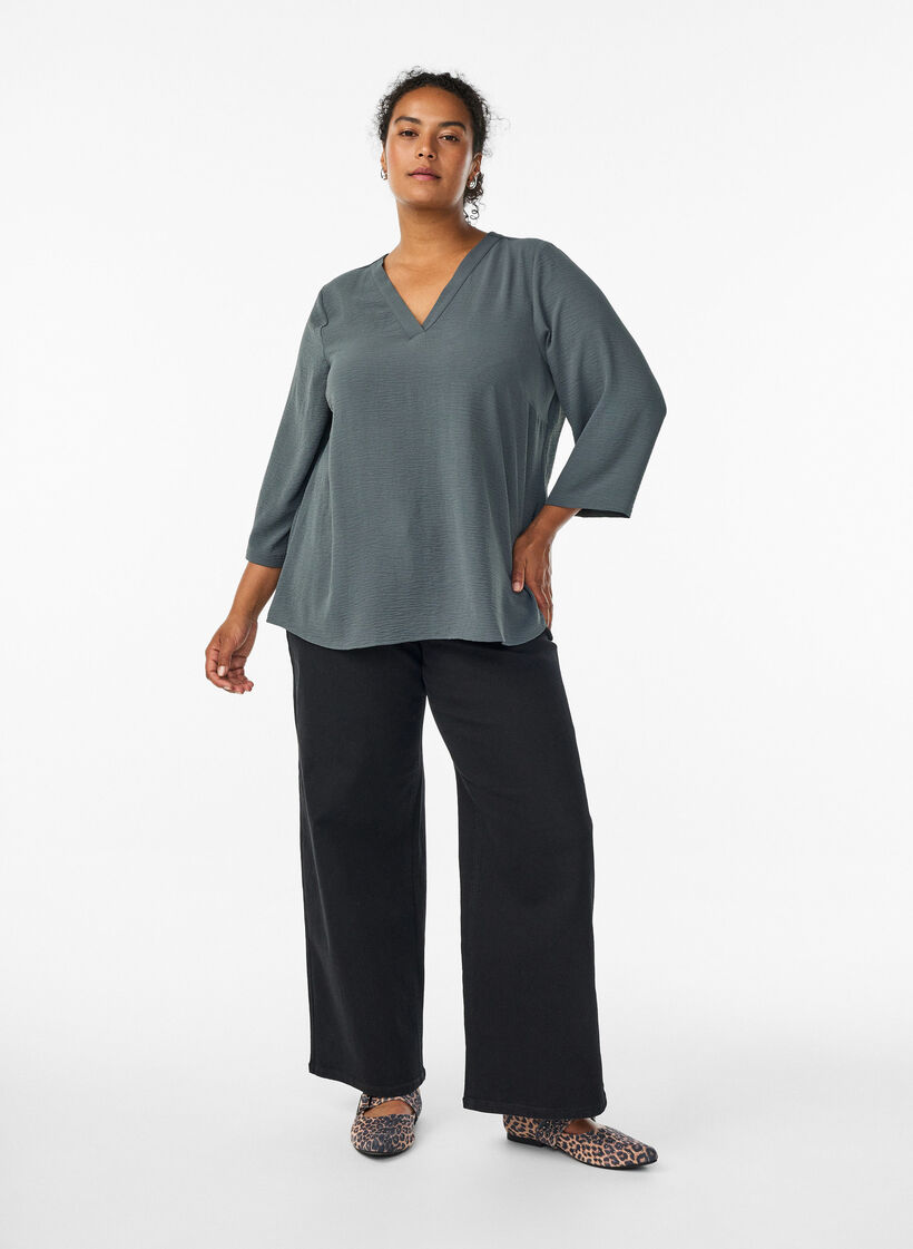 FLASH - bluzka z rekawem 3/4, Zielony, Model image number 1