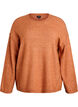 Luzny dzianinowy sweter z widocznymi szwami, Pomarańczowy, Packshot image number 0