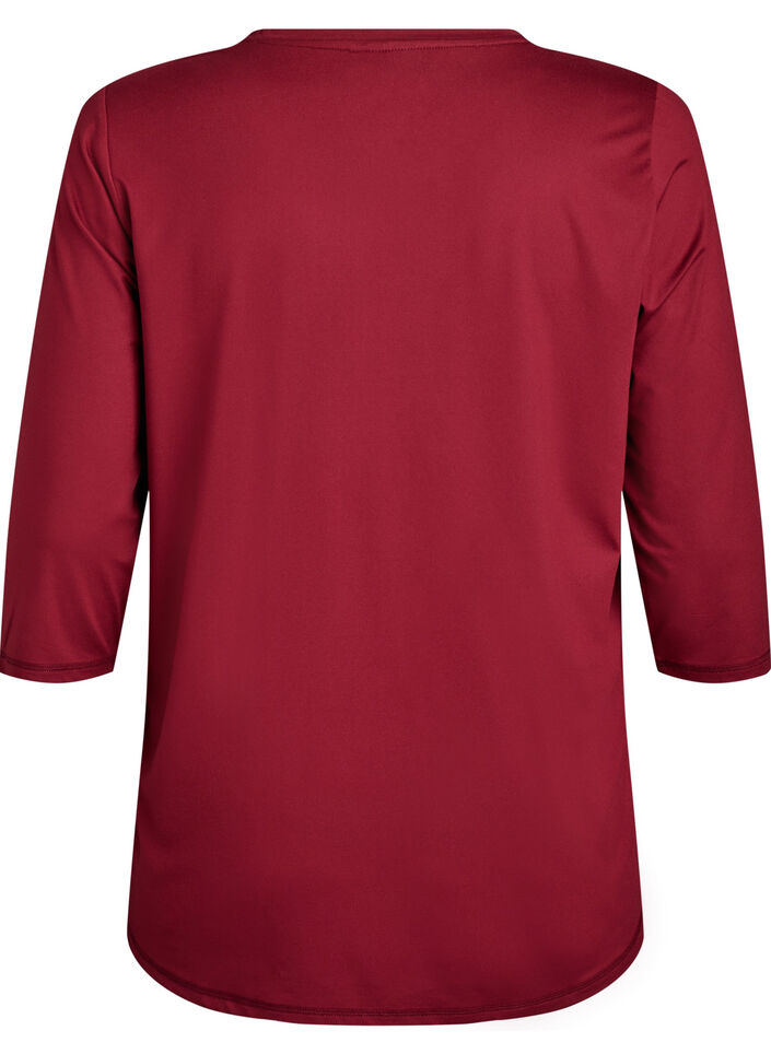 Sportowy top z rekawami 3/4, Czerwony, Packshot image number 1