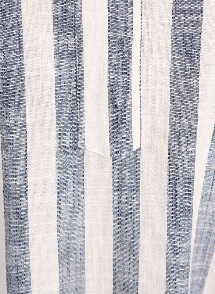 Bawelniana tunika z dekoltem w ksztalcie litery V, Niebieskie, Packshot image number 2