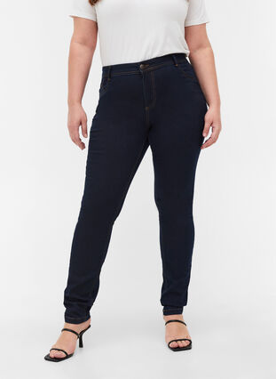 Mocno dopasowane jeansy Amy z wysokim stanem, 1607B Blu.D., Model image number 2