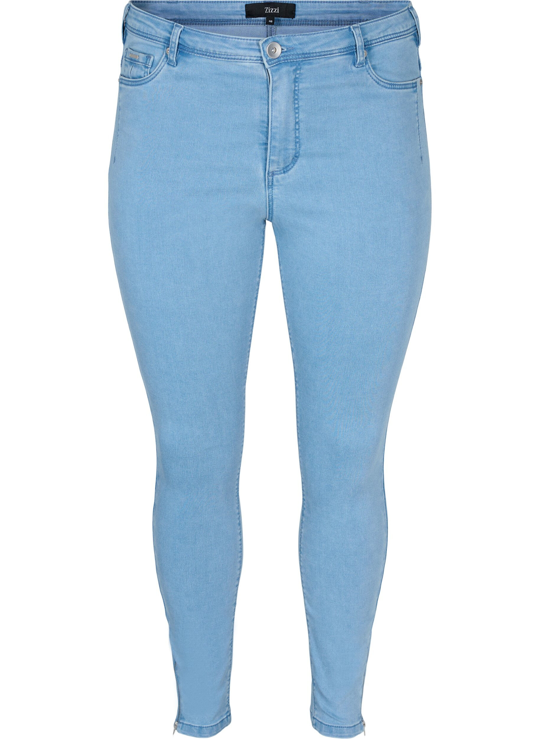 ZizziJeansy Amy nad kostke z suwakiem, Niebieskie, Packshot image number 0