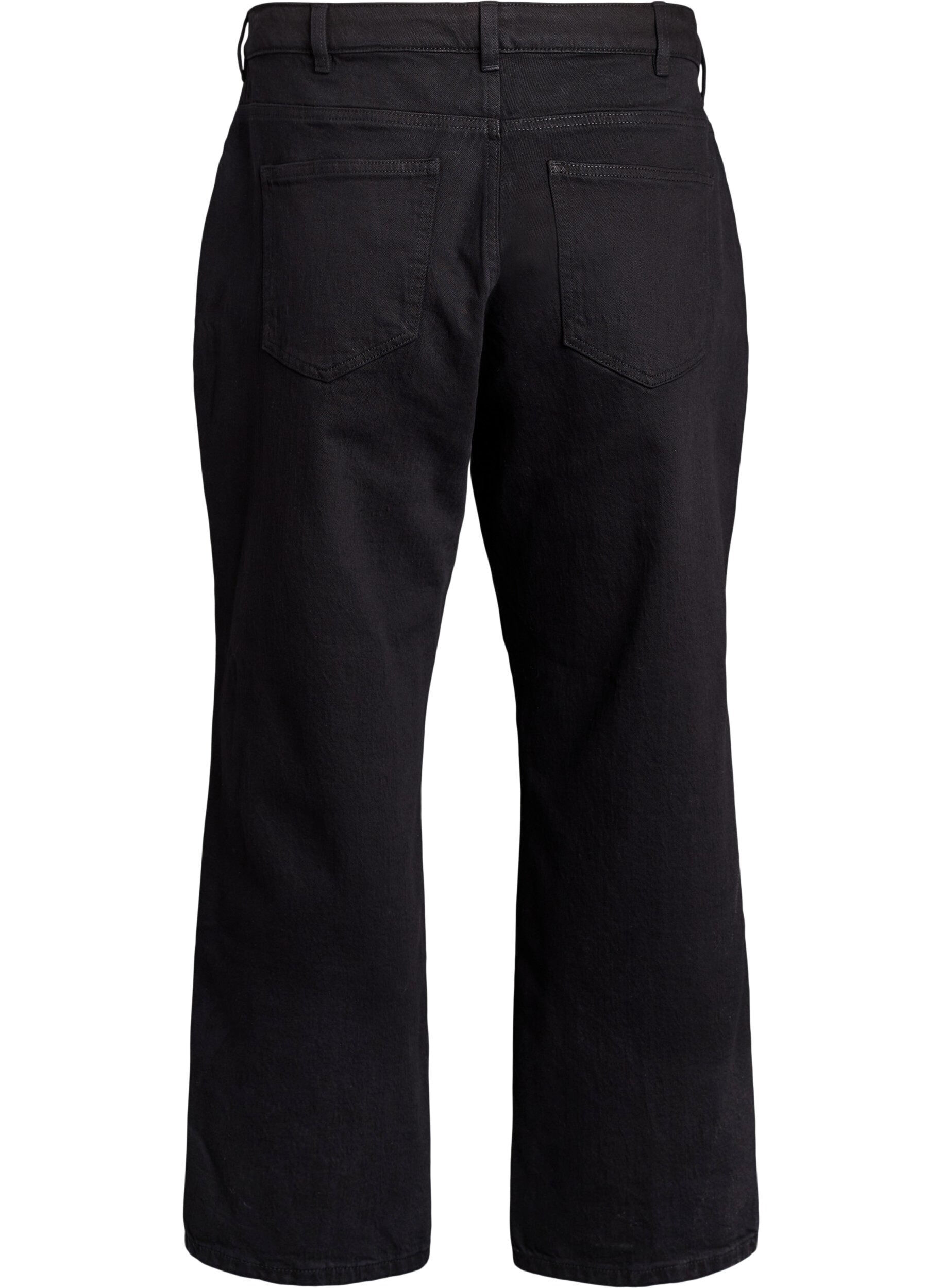 ZizziLuzne jeansy o&nbsp;skr&oacute;conej dlugosci, Czarne, Packshot image number 1