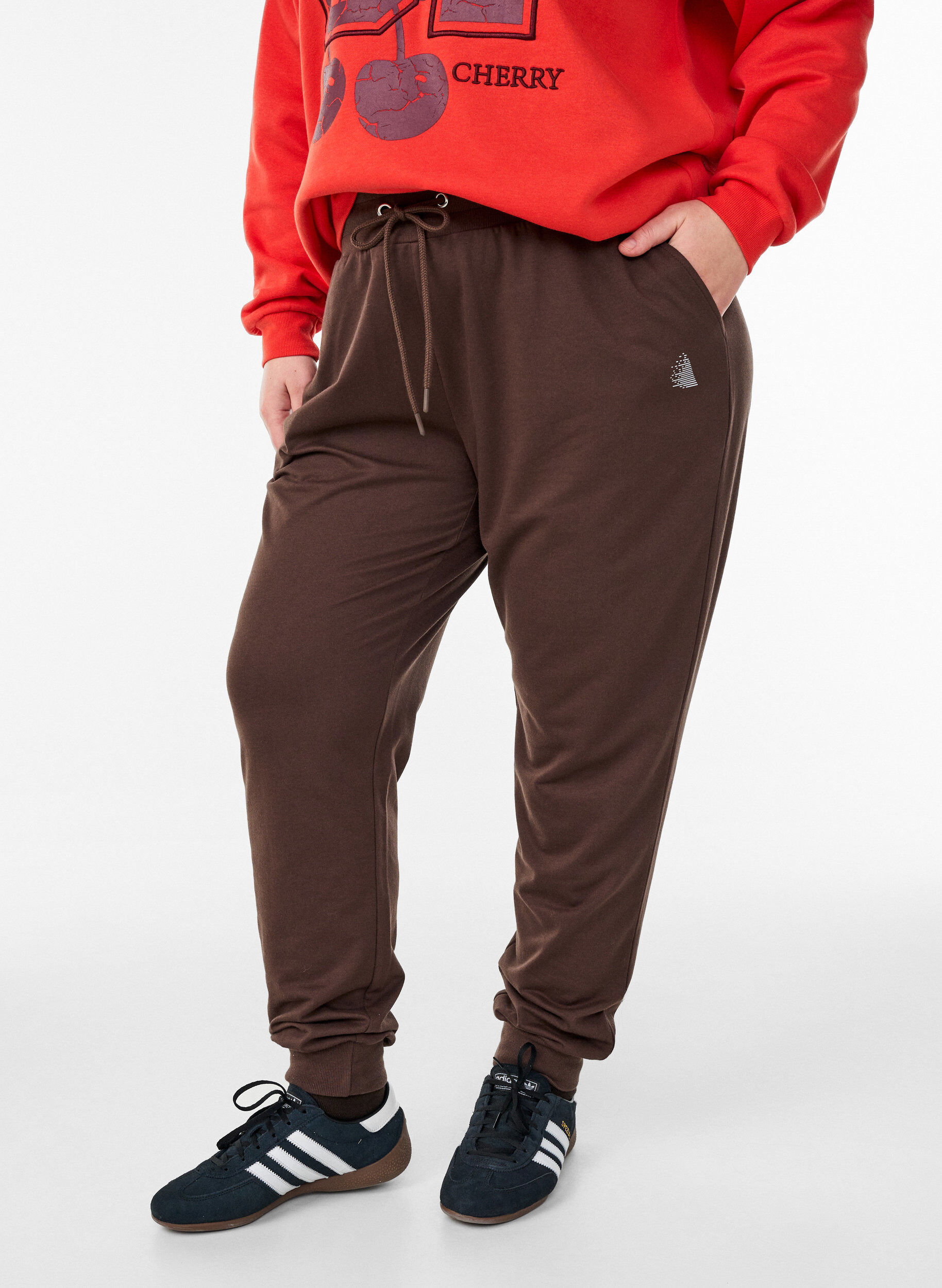 ZizziBluza z motywem z przodu, Czerwony, Model image number 3