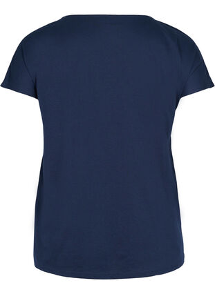 Koszulka z mieszanki bawelny, Navy Blazer, Packshot image number 1