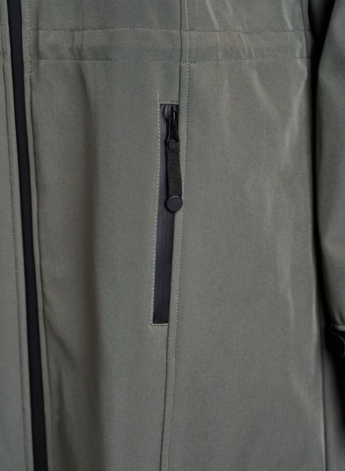 Kurtka softshell z odpinanym kapturem, Ciemnoszary, Packshot image number 3