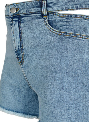  Szorty jeansowe z wycieciami, Light blue denim, Packshot image number 2