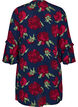 Sukienka w kwiaty z wiskozy z falbankami, Niebieskie, Packshot image number 1