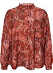 Wiskozowa bluzka we wz&oacute;r paisley i z falbankami, Pomarańczowy, Packshot image number 0