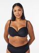 G&oacute;ra od bikini z fiszbinami i drapowaniem, Czarne, Model image number 0