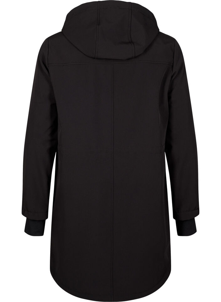 Kurtka softshell z odpinanym kapturem, Czarne, Packshot image number 1