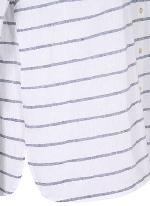 Bluzka z 3/4-length rekawami i guzikami, Navy Blazer stripe, Packshot image number 3
