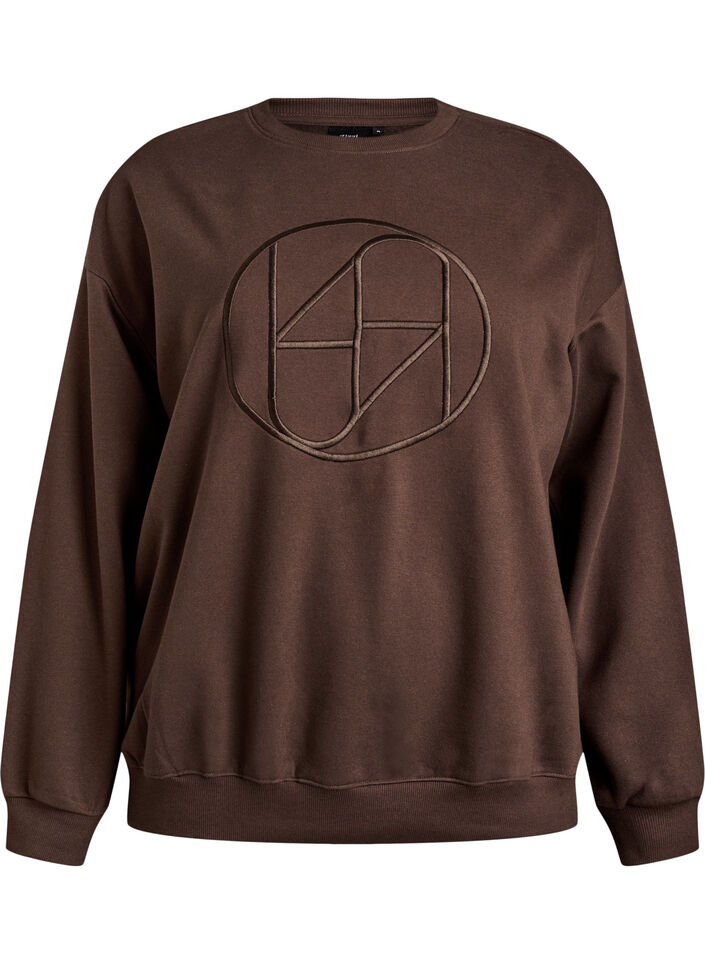 Bluza z motywem, Brązowy, Packshot image number 0