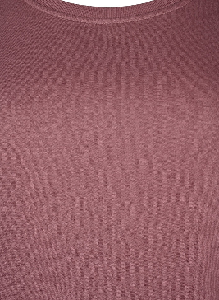 Sukienka dresowa z haftowanymi detalami, Rose Brown, Packshot image number 2