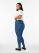 Jeansy super slim z wysokim stanem Amy, Niebieskie, Model image number 1