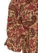 Bluzka z wiskozy z paisley nadrukiem i kwadratowym dekoltem, Brązowy, Packshot image number 3