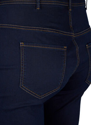 Mocno dopasowane jeansy Amy z wysokim stanem, Blue denim, Packshot image number 3