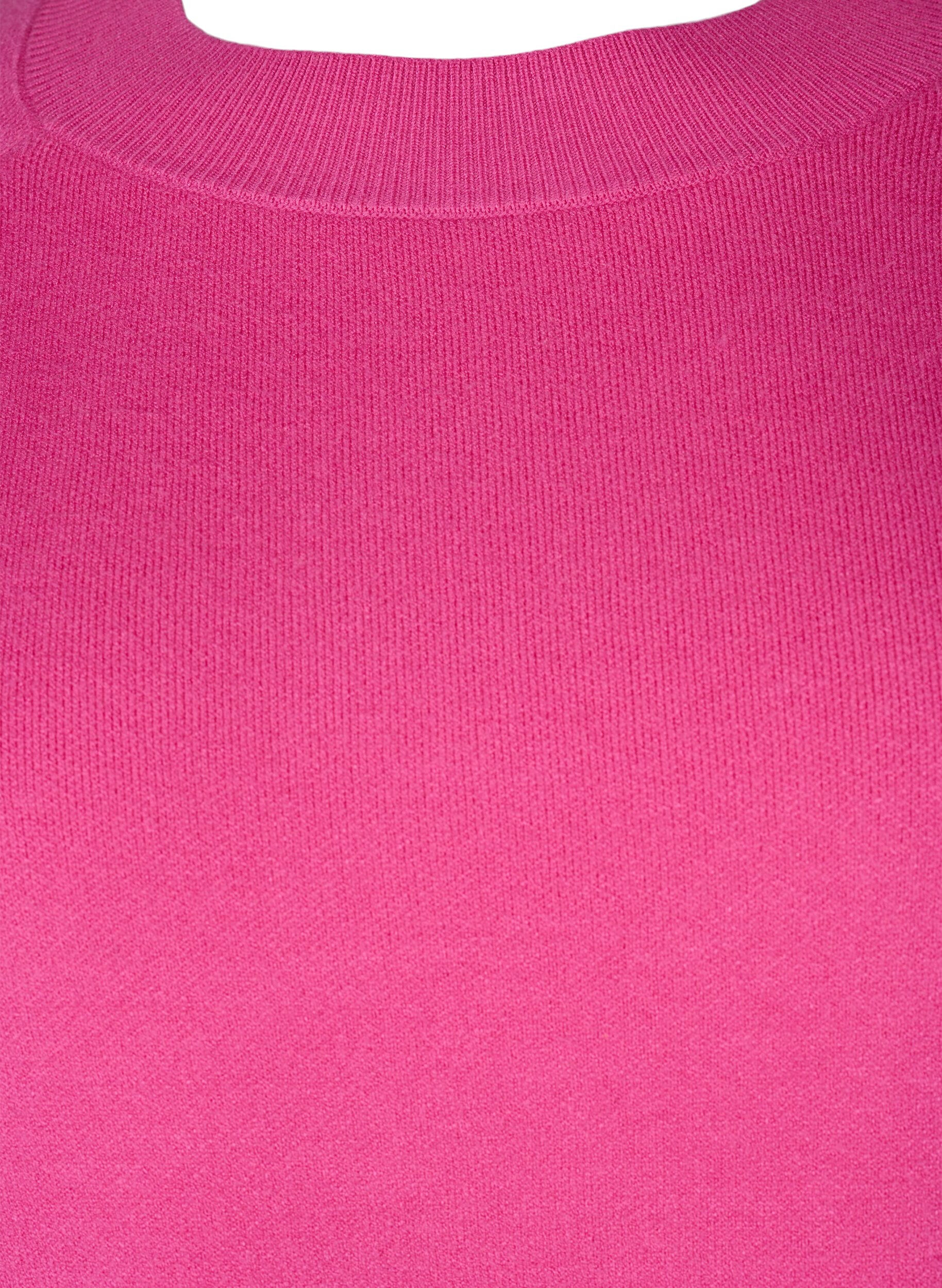 Zizzi Sweter z mieszanki wiskozy z rozcieciem z boku, Raspberry Rose, Packshot image number 2