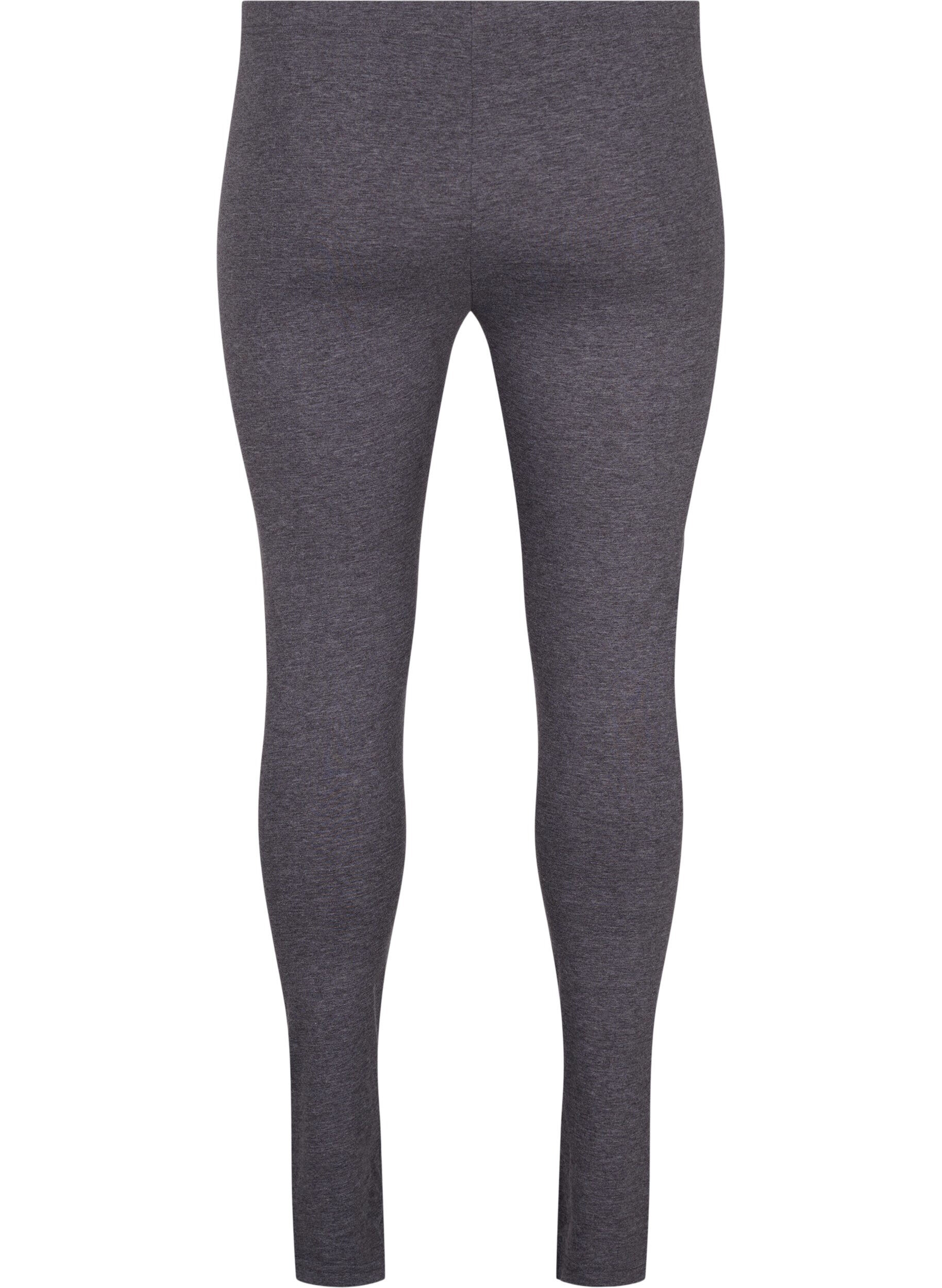 Zizzi Szare melanzowe legginsy, Dark Grey Melange, Packshot image number 1