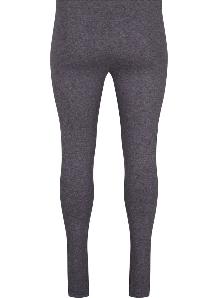 Szare melanzowe legginsy, Dark Grey Melange, Packshot image number 1