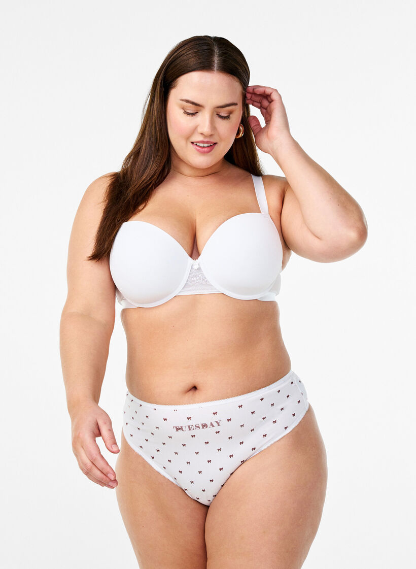  G-stringi 7-pack z bawelny z nadrukiem dni tygodnia, Różowy, Model image number 0