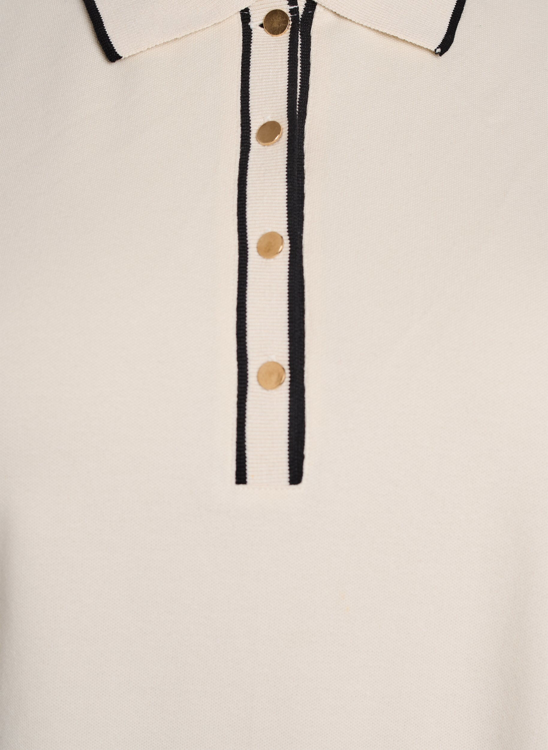 Zizzi Koszulka polo z kr&oacute;tkim rekawem, Beżowy, Packshot image number 2