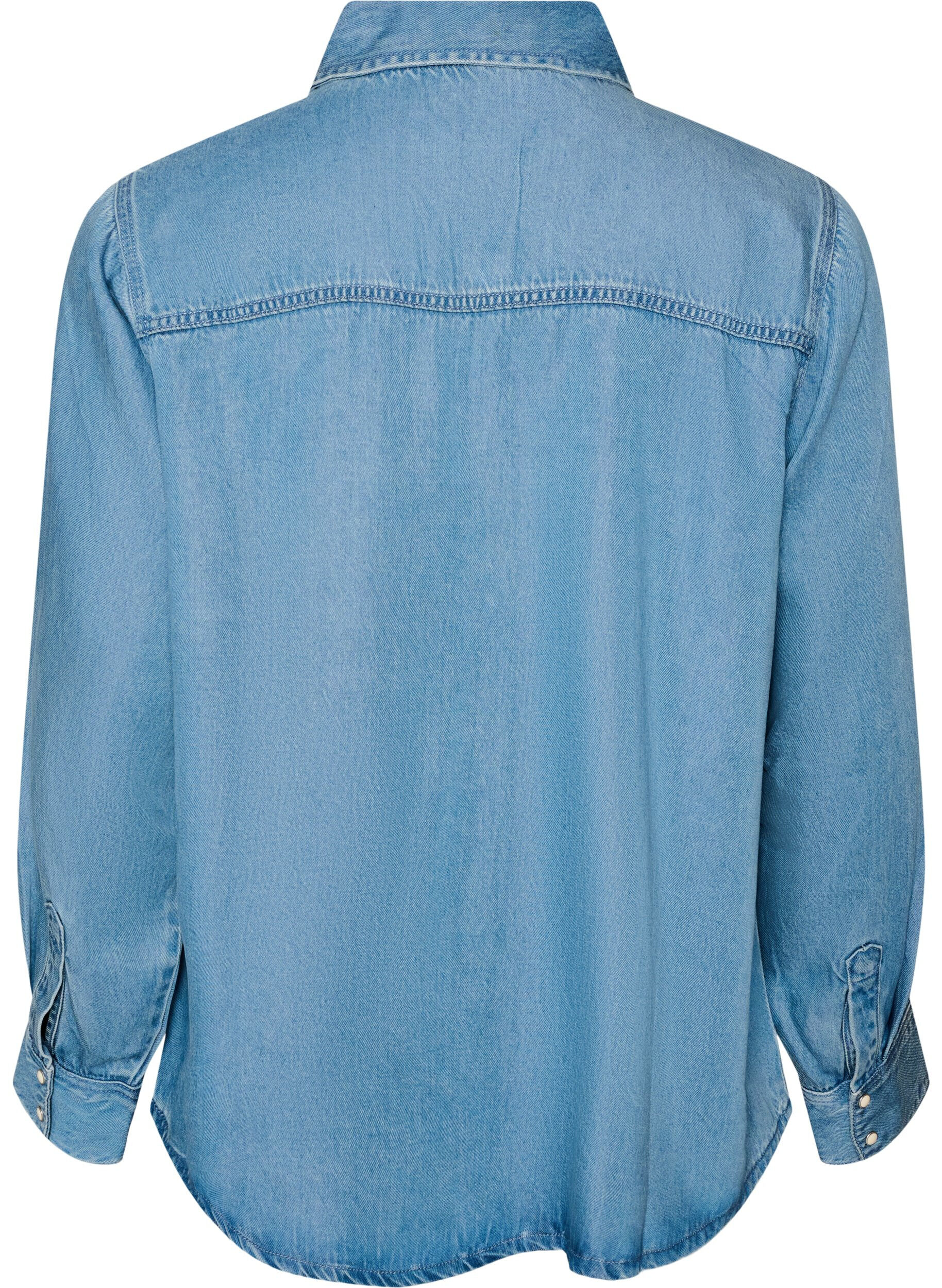 ZizziKoszula z denimu z lyocellu zapinana na zatrzaski, Niebieskie, Packshot image number 1