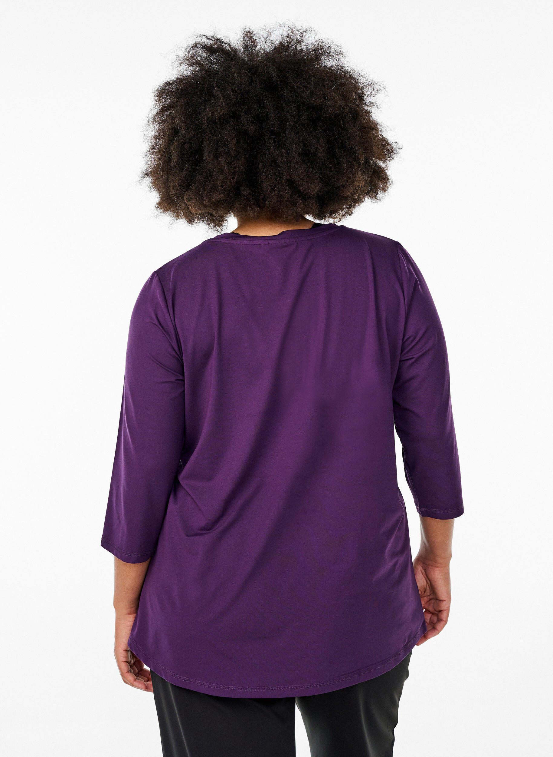 Zizzi Bluzka treningowa z rekawami 3/4, Fioletowy, Model image number 2