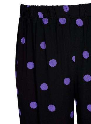 Wiskozowe spodnie w kropki, Black w. Purple Dot, Packshot image number 2