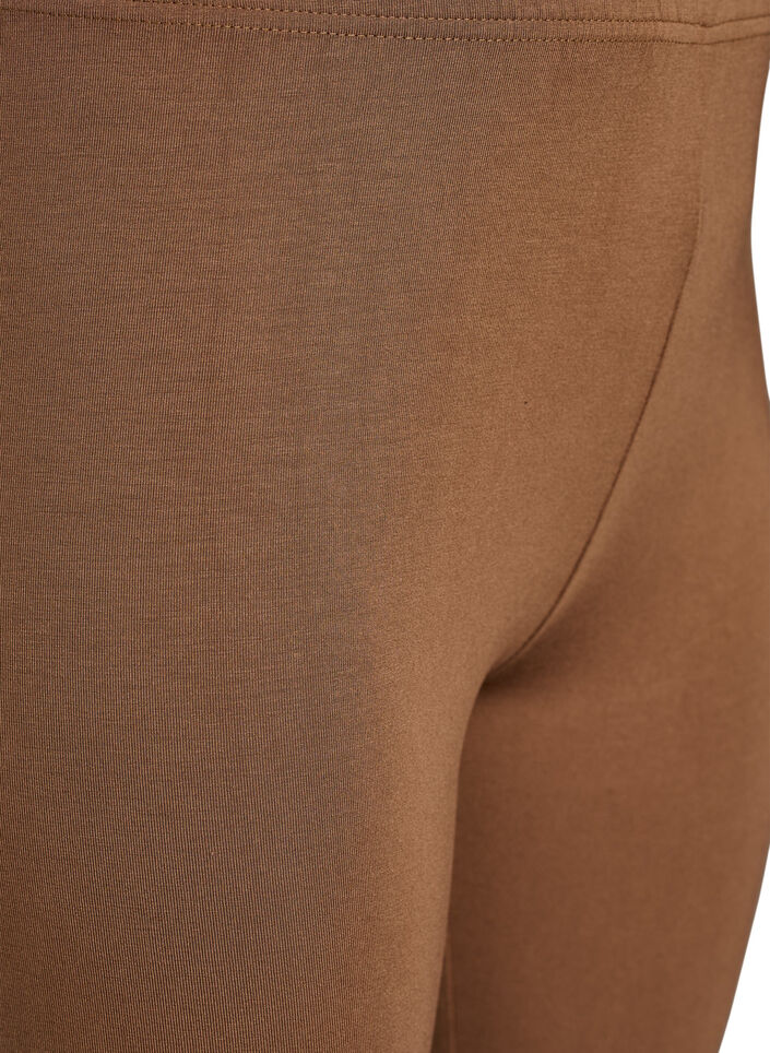 Legginsy 3/4 typu basic z wiskozy, Brązowy, Packshot image number 2