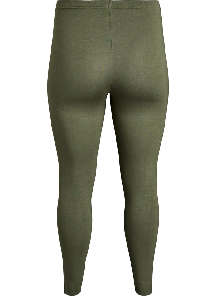 Legginsy basic z wiskozy, Zielony, Packshot image number 1
