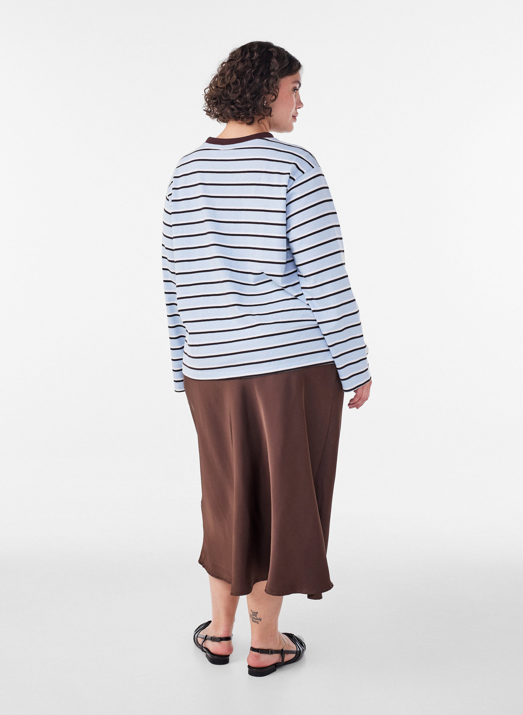 ZizziPodstawowa koszulka z dlugim rekawem, Niebieskie, Model image number 2