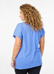 Luzna koszulka treningowa z krótkim rekawem, Niebieskie, Model image number 2