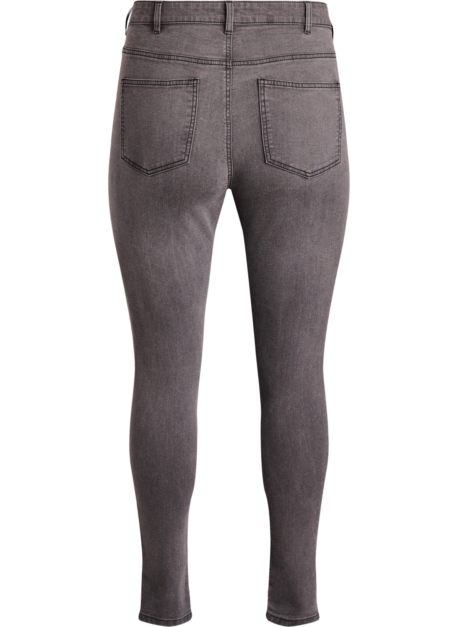 ZizziJeansy super slim z wysokim stanem Amy, Szary, Packshot image number 1