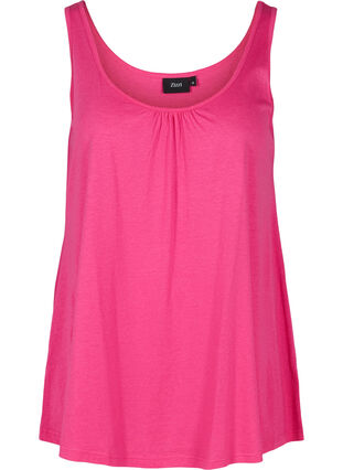 Top with a round neck and A-line, Fuchsia Purple, Packshot image number 0