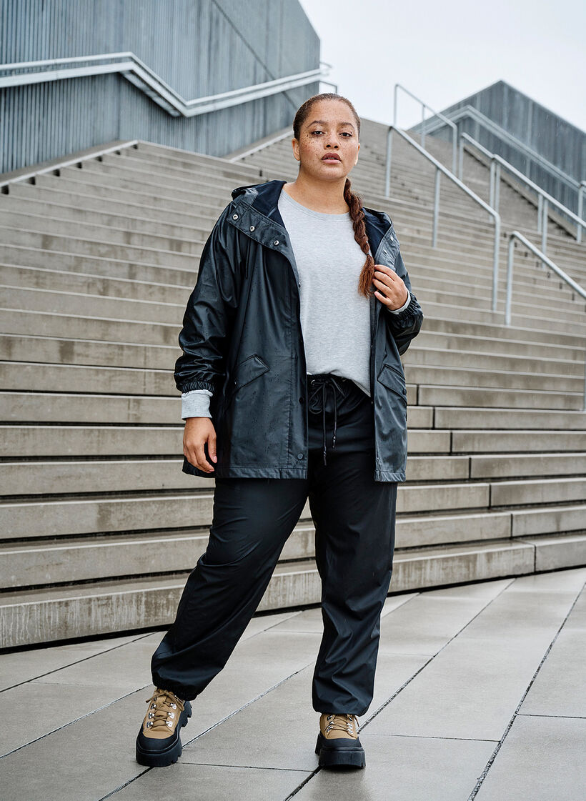 Spodnie przeciwdeszczowe z klejonymi szwami, Black, Image image number 0